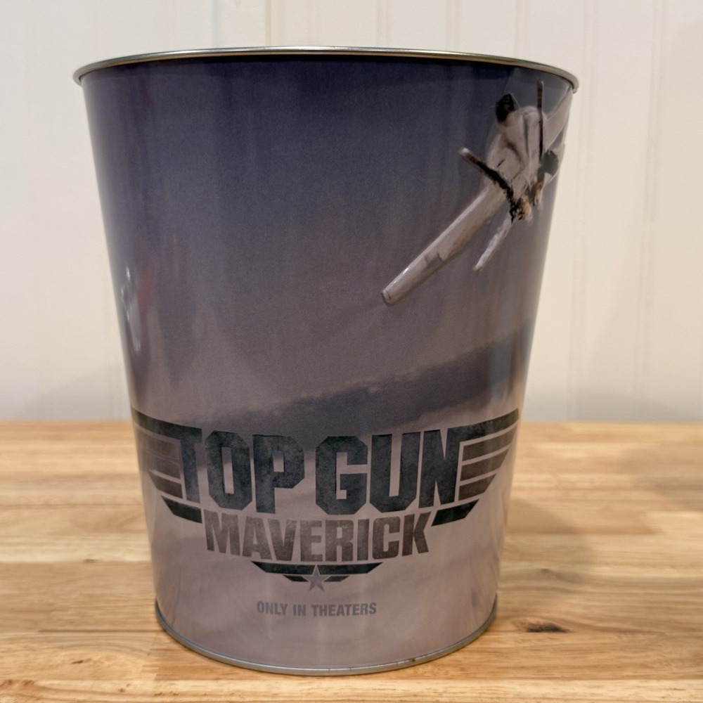 TOP GUN Maverick Movie Promo Tin Metal Golden Link 2020 Popcorn Bucket